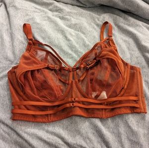 Playful Promises Eddie Strappy Crossover Bra US 36H/UK 36FF in Rust